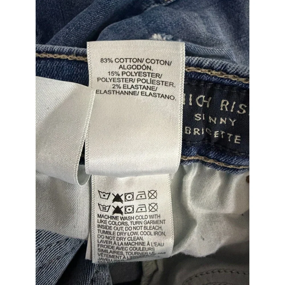 Lucky Brand Bridgette Skinny Jeans Womens 8/29 Distressed Ankle Stretch